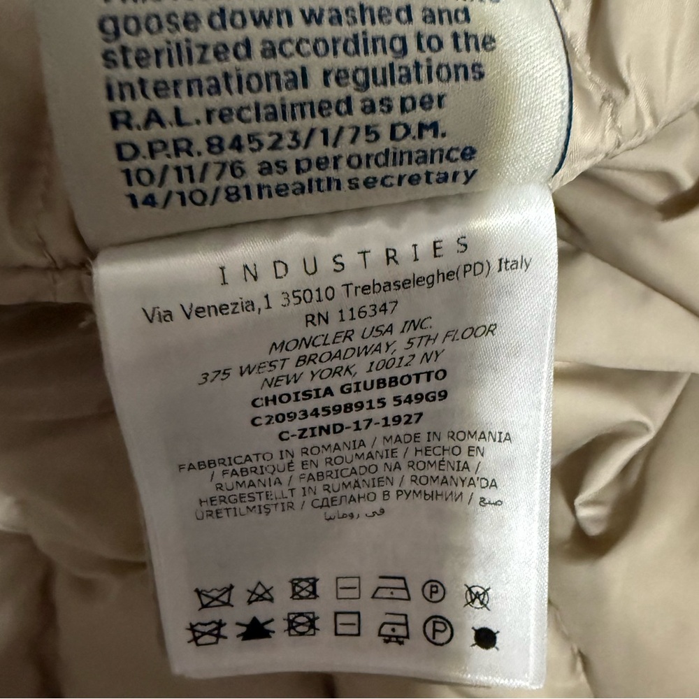 Moncler Choisia Jacket Fur Goat Coat Puffer Biker… - image 7